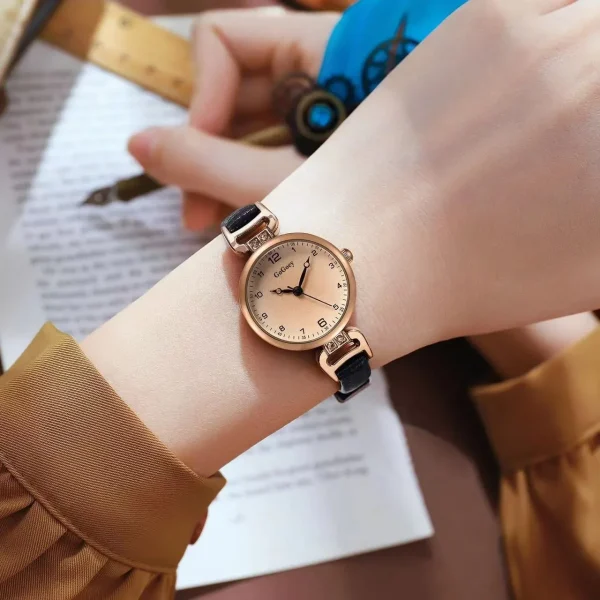 2025 Quartz Watch Women PU Leather Thin Strap Wristwatch Ladies Watches Solid Color Fashion Women Gift Watch Relojes Para Mujer - Image 5