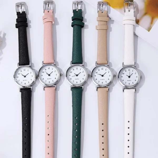 Hight Quality Brand Quartz Watch Ladies Fashion Small Dial Casual Watch Leather Strap Wristwatch for Women Relojes Para Mujer - Image 4