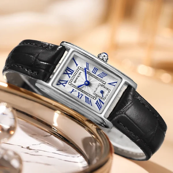New Pagani Designs Quartz Watches For Woman Simple Rectangle Woman Watch Brown Leather Band Gifts Reloj Mujer relojes para damas - Image 4
