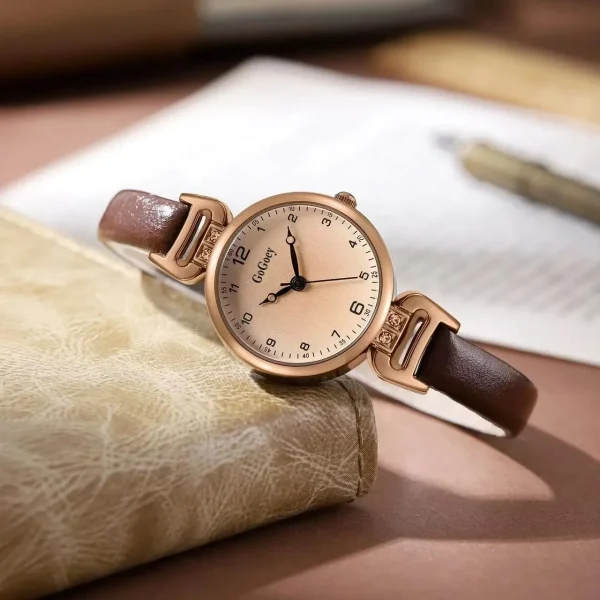 2025 Quartz Watch Women PU Leather Thin Strap Wristwatch Ladies Watches Solid Color Fashion Women Gift Watch Relojes Para Mujer - Image 4