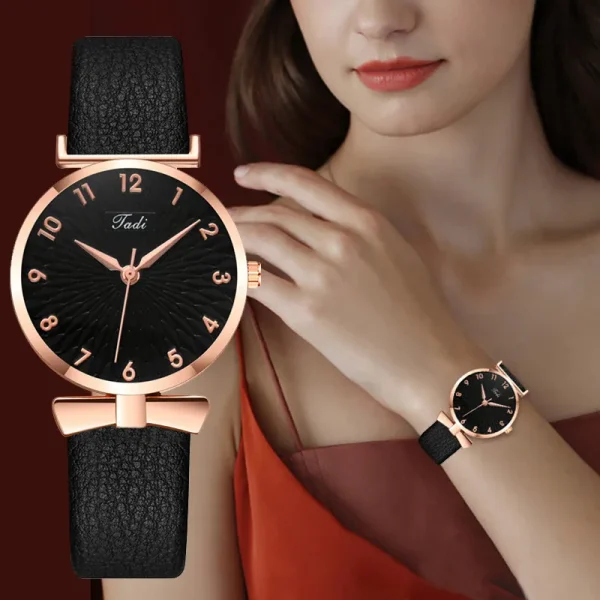 Fashion Women Watch Pu Leather Strap Wristwatch Quartz Watches For Women Clock Ladies Watch Gift Reloj Mujer Montre Femme - Image 2