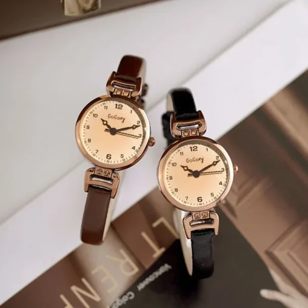 2025 Quartz Watch Women PU Leather Thin Strap Wristwatch Ladies Watches Solid Color Fashion Women Gift Watch Relojes Para Mujer - Image 3