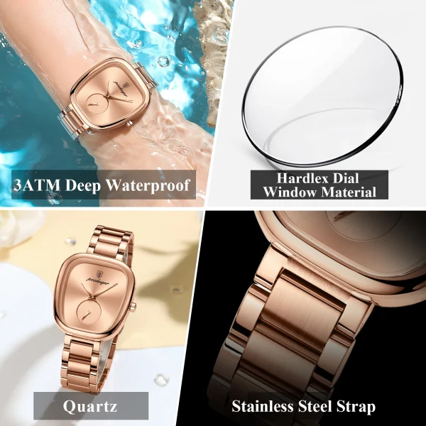 Luxury Watch for Woman Waterproof Stainless Steel Quartz Ladies Watch High Quality Women's Watches Elegant Female Clock - Image 4