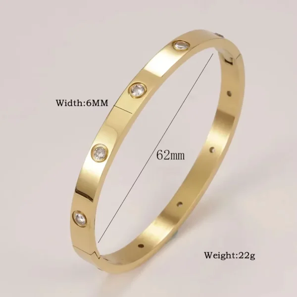 Unisex Luxury Titanium Steel Bracelet with Diamonds High-End Non-Fading Fashion Accessory for Men And Women Stylish Jewelry - Image 3